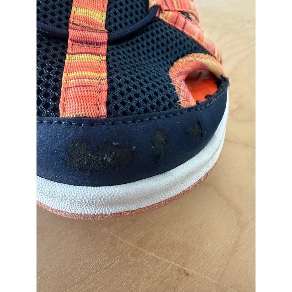 Lands' End Kids Water Shoes Youth Size 1 Navy Blue Orange